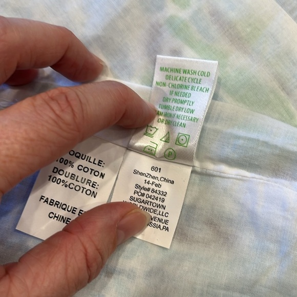 Lilly Pulitzer | Valli Shift Dress 100%‎ Cotton | Seashell Metallic | Size 6 - Picture 13 of 16